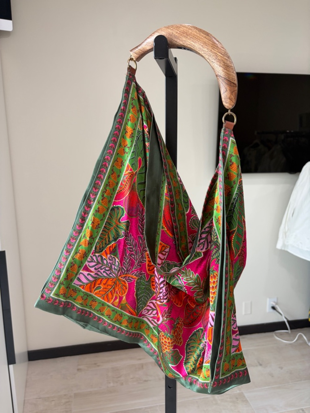 Scarf Tote Bag by Farm Rio - Picture 6 of 10